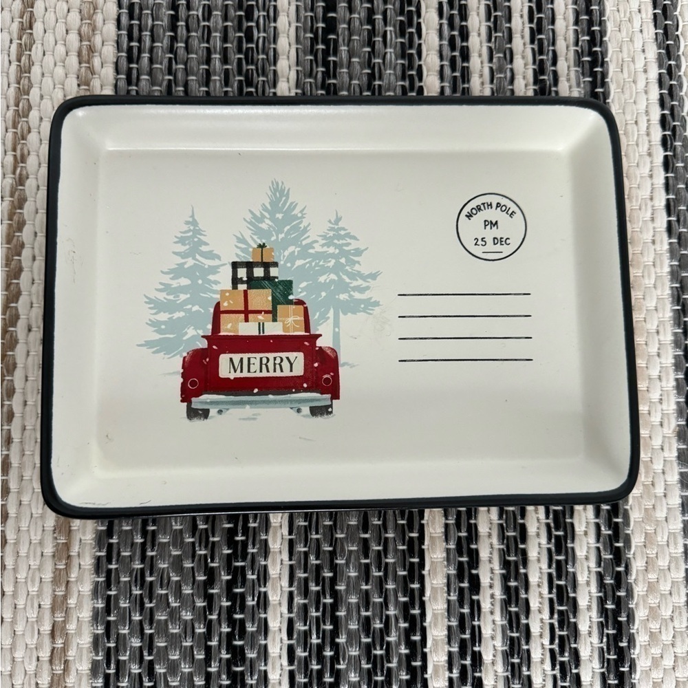 Hallmark 2023 Christmas Postcard Truck Trinket Candy Dish